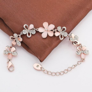 Bracelets for Women Stylish Rose Gold Plated Crystal