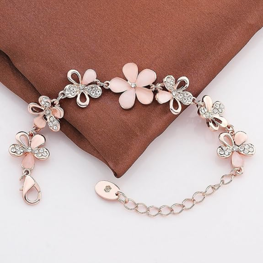 Bracelets for Women Stylish Rose Gold Plated Crystal